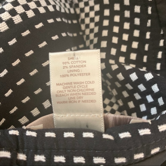 ✅ Ann Taylor LOFT Black White Square Pattern Skirt - Picture 6 of 9